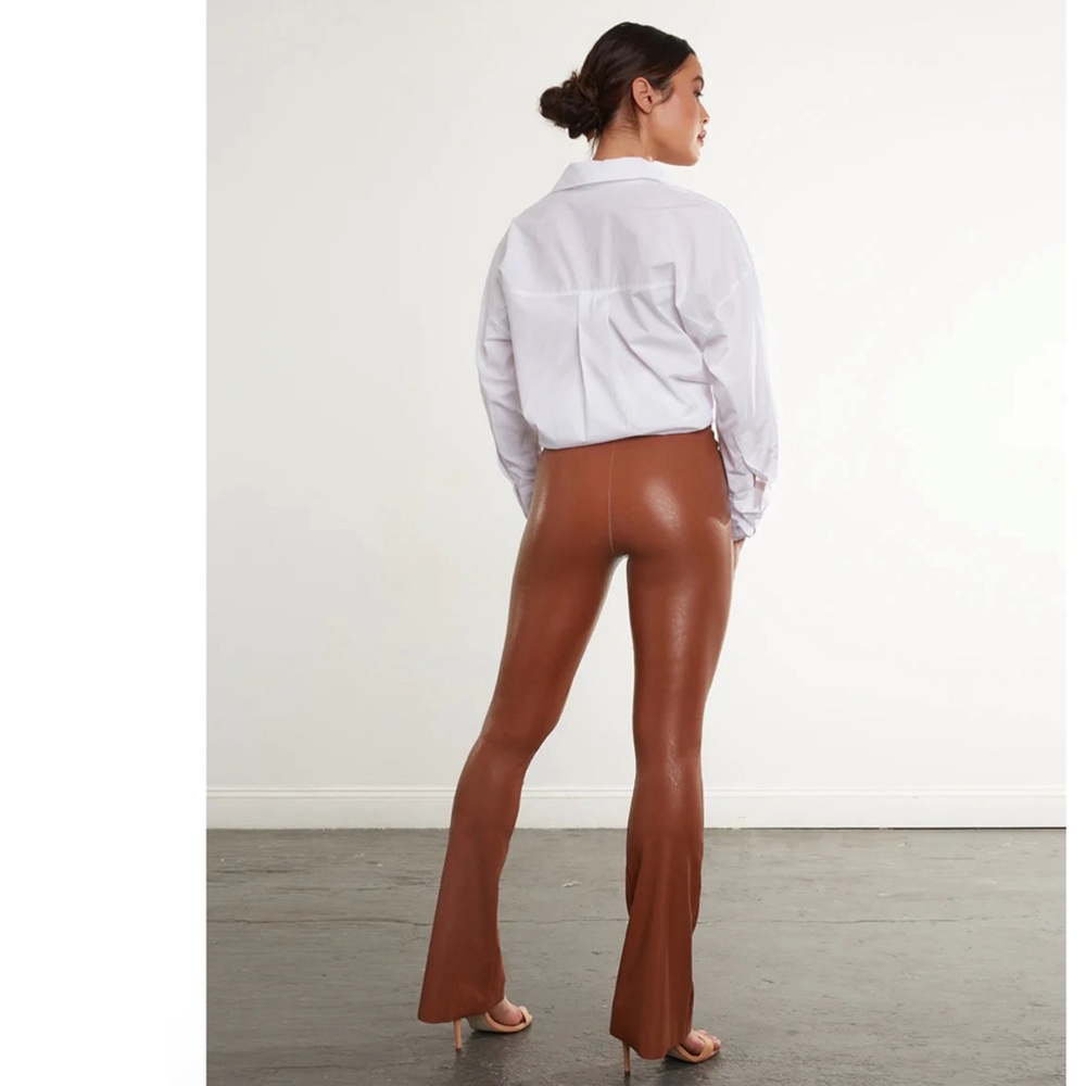 Commando Brown Faux Leather Pants - Picture 4 of 9